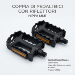 Coppia Pedali Neri con Catarifrangenti per Bicicletta
