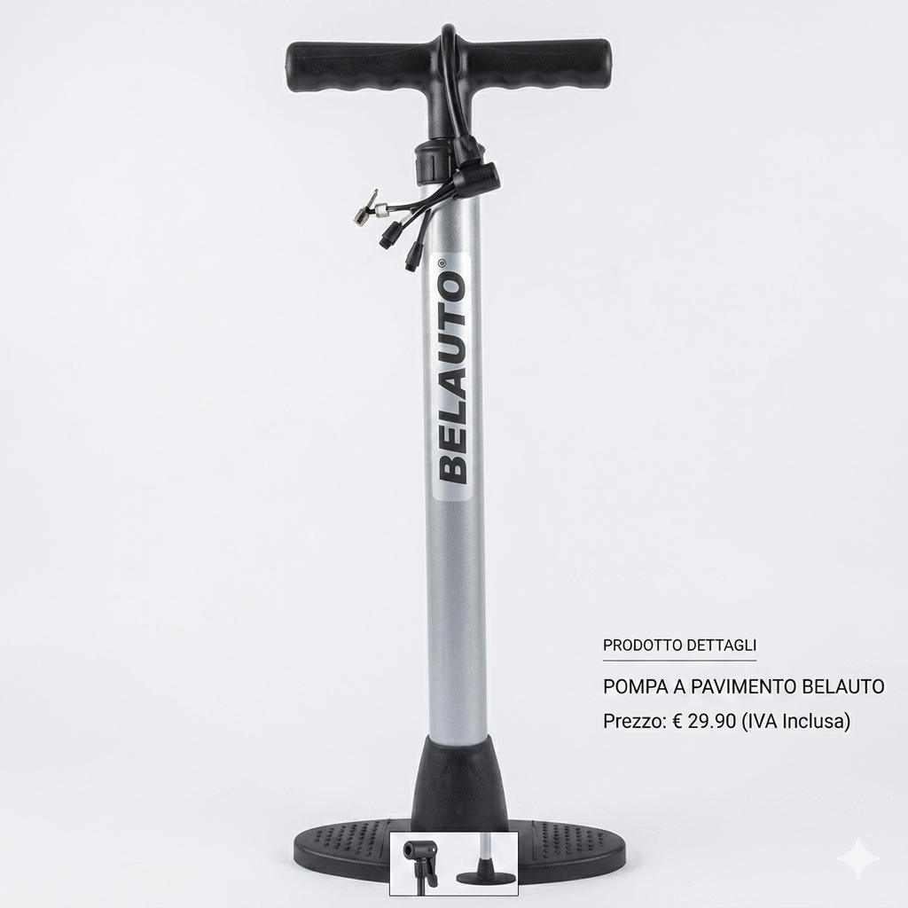 Gemini_Generated_Image_gie4qkgie4qkgie4 Pompa a Pavimento Professionale BELAUTO per Bicicletta - Image 1
